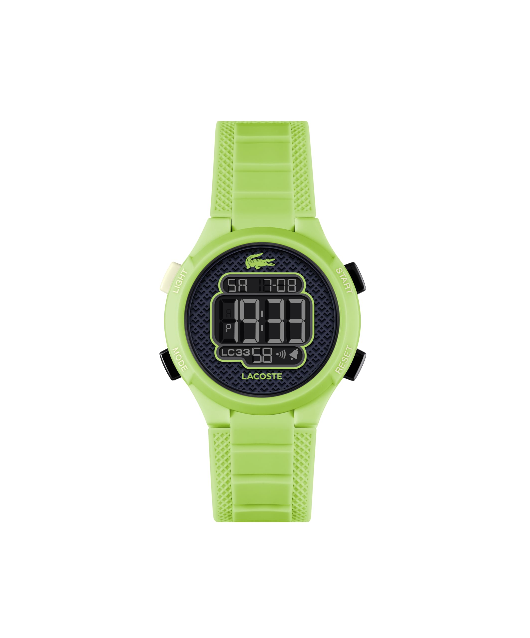 Lacoste Zegarek cyfrowy dla dzieci kolekcja LC33 z zieloną silikonową bransoletką - 2030067