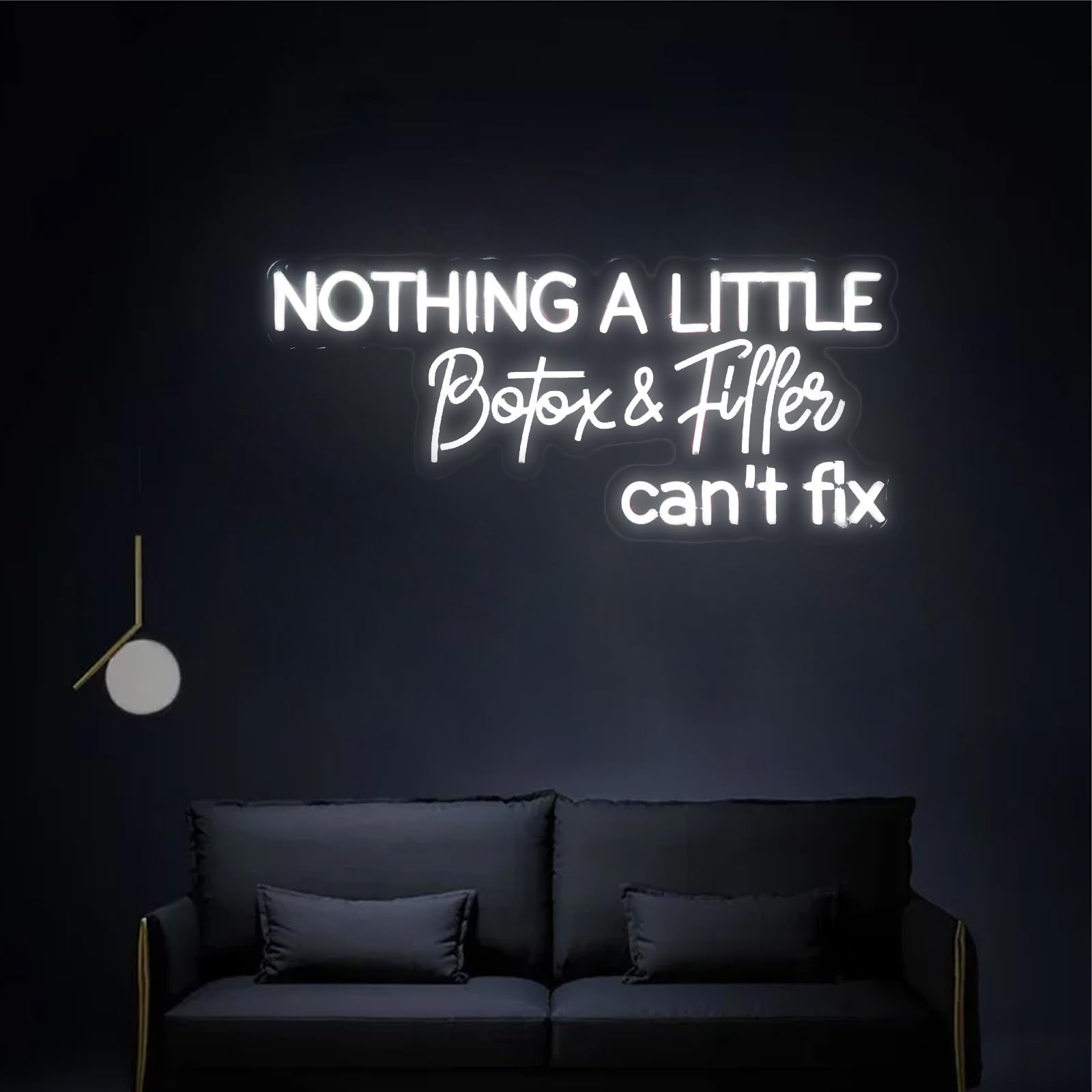 Nothing a little Botox Filler Can't Fix Neon Sign 22 inches Led Business Botox Lights Signs for Spa Studio Medspa Wall Decor Beauty Salon Studio Decorations