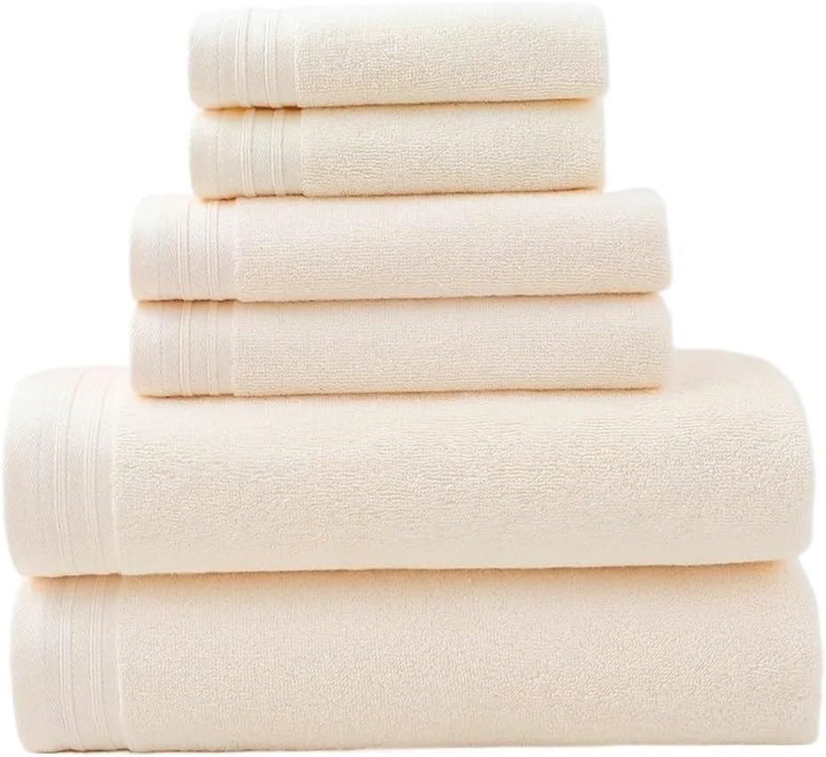 Cotton Towel Set Towel Bathroom Soft Absorbent Solid Color Hotel Spa Bath Towel(Orange)