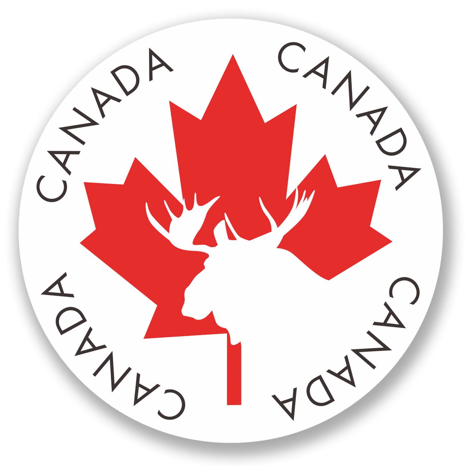 2 x Canada Vinyl Sticker Bike Laptop Travel Luggage Leaf Moose Gift Flag #4338 (10cm x 10cm)