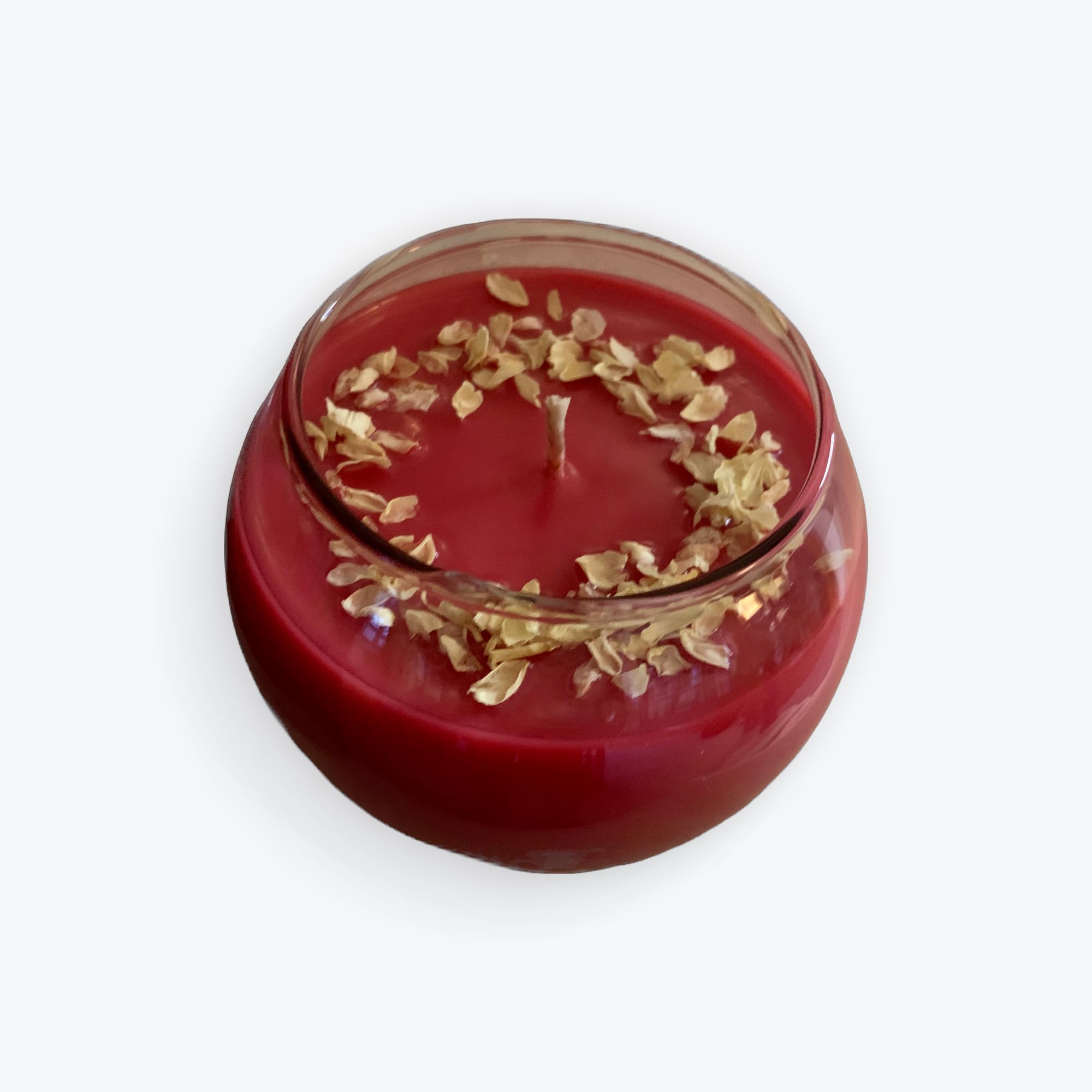 Clachaig Candles Red Handpou 100% Organic Apple Scented Bowl Candle