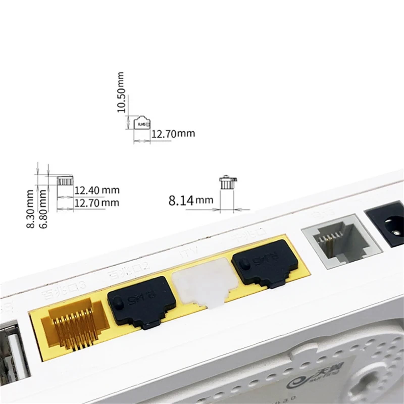 RJ45 Anti-Staub-Abdeckkappe, 400 Stück, RJ45-Staubkappe, RJ45-Stecker, Abdeckung, Stecker-Schutz, Hub-Port für Hubs, Switches (weiß)