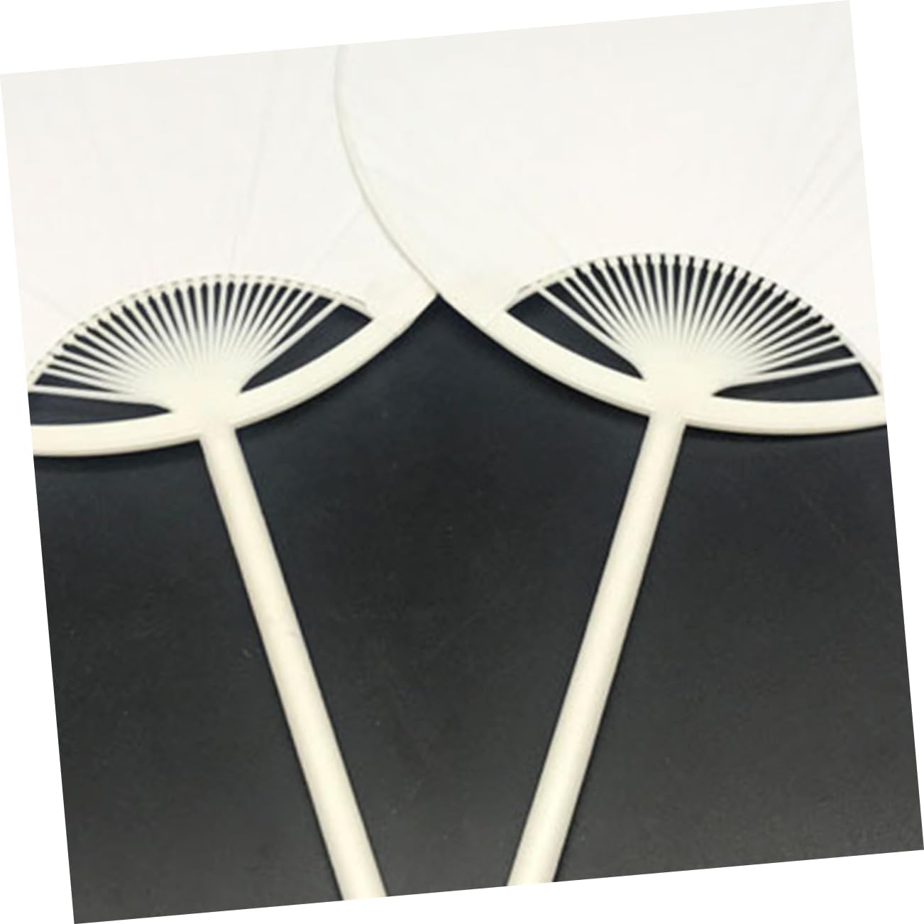 10pcs White Double-Sided Blank Paper Fans for Painting Projects Creative Art Supplies for Boy Girl for Kindergarten Crafts and Learning Activities