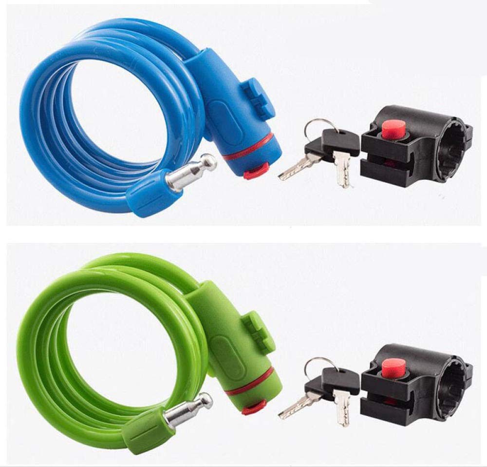 Robusto lucchetto for bici di sicurezza - Lucchetto a catena antifurto con staffa di montaggio e chiavi for biciclette, skateboard e altro(Pink)