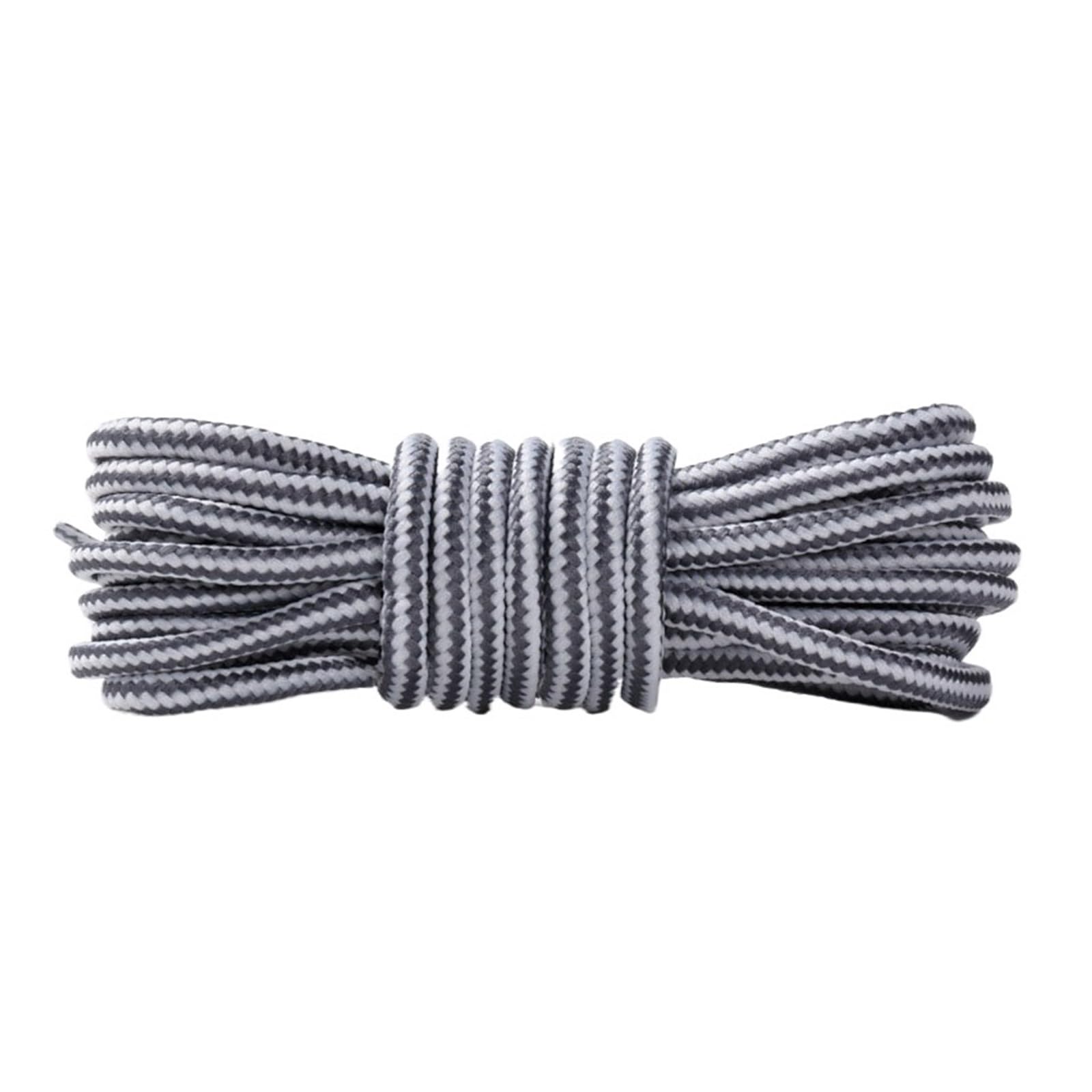 Sznurowadła 1 para 70~150 cm sznurowadła okrągłe sznurowadła antypoślizgowe i odporne na zużycie wspinaczka górska sportowe sznurowadła(White Grey,90cm)