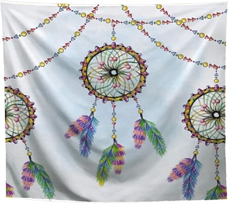 Amazon Co Jp Nd タペストリー ドリームキャッチャー インディアン アメリカン ボヘミアン おしゃれ インテリア テレワーク 背景 リモートワーク 背景 大きい 壁 インテリア 布 目隠し 部屋 飾り 間仕切り デザイン2 ホーム キッチン