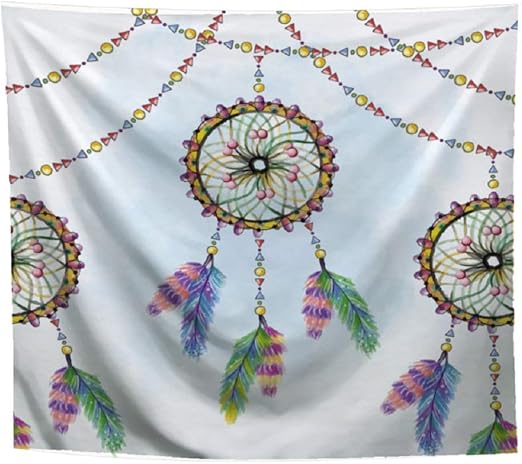 Amazon Co Jp Nd タペストリー ドリームキャッチャー インディアン アメリカン ボヘミアン おしゃれ インテリア テレワーク 背景 リモートワーク 背景 大きい 壁 インテリア 布 目隠し 部屋 飾り 間仕切り デザイン2 ホーム キッチン