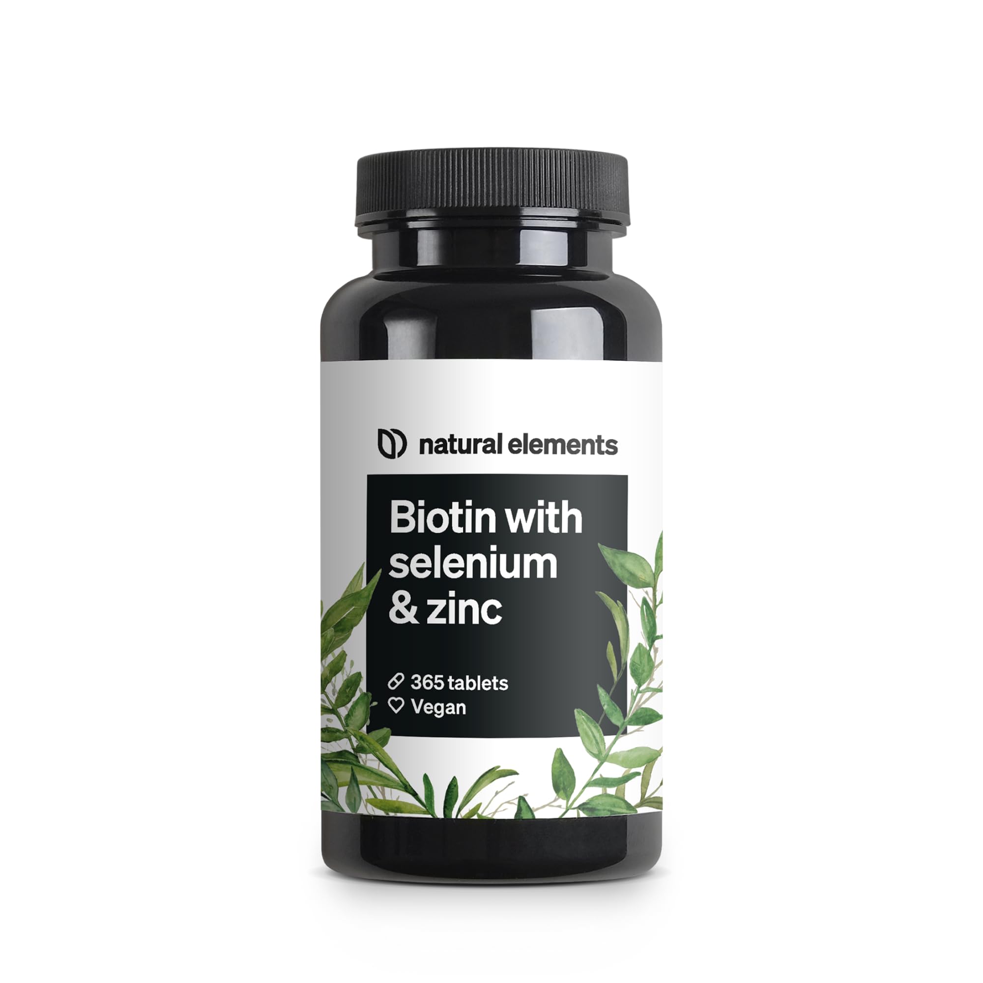 Biotina con Zinc y Selenio natural elements 365 Comprimidos