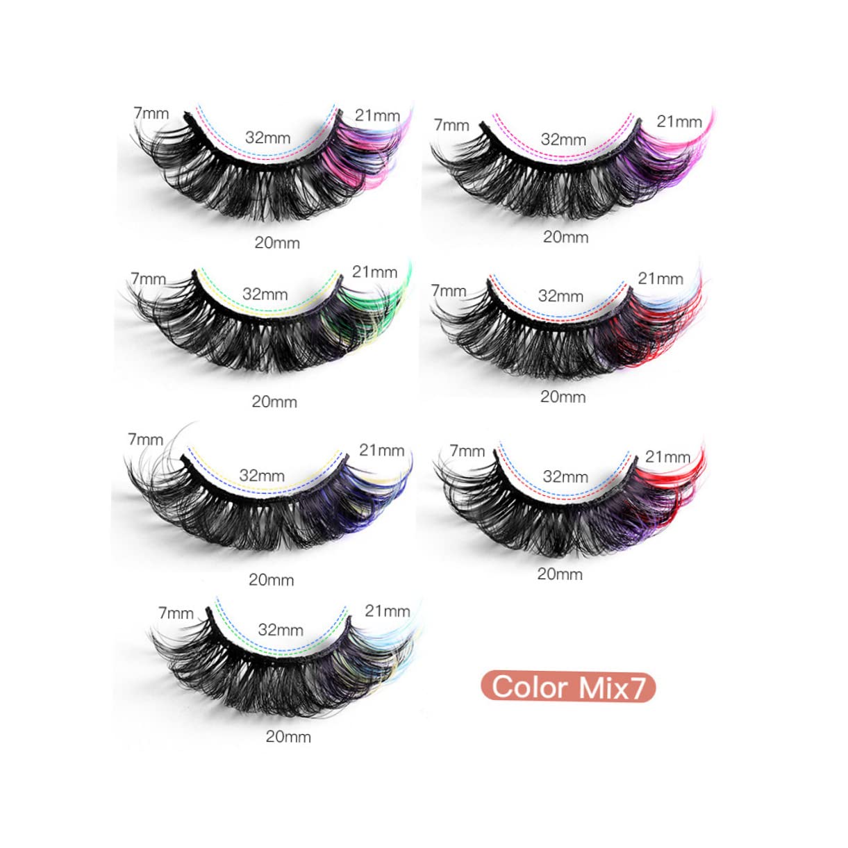 Housoutil 35paia Colorate Arricciate Per Halloween e Cosplay Multi-colore Naturale Facili Applicare Per Feste