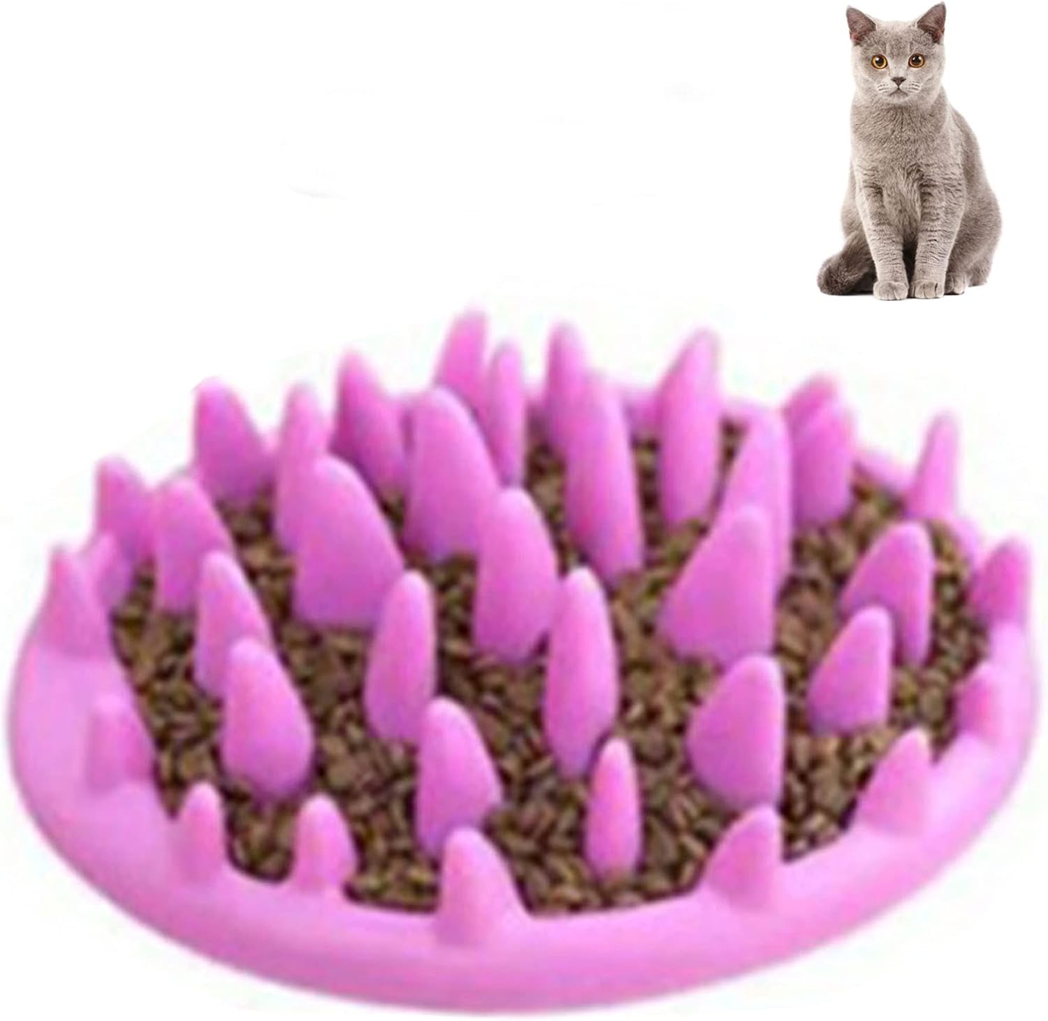 MINGZE Dog and Cat Bowl Slow Feeder Pet Interactive Feeder Bowl, Slow