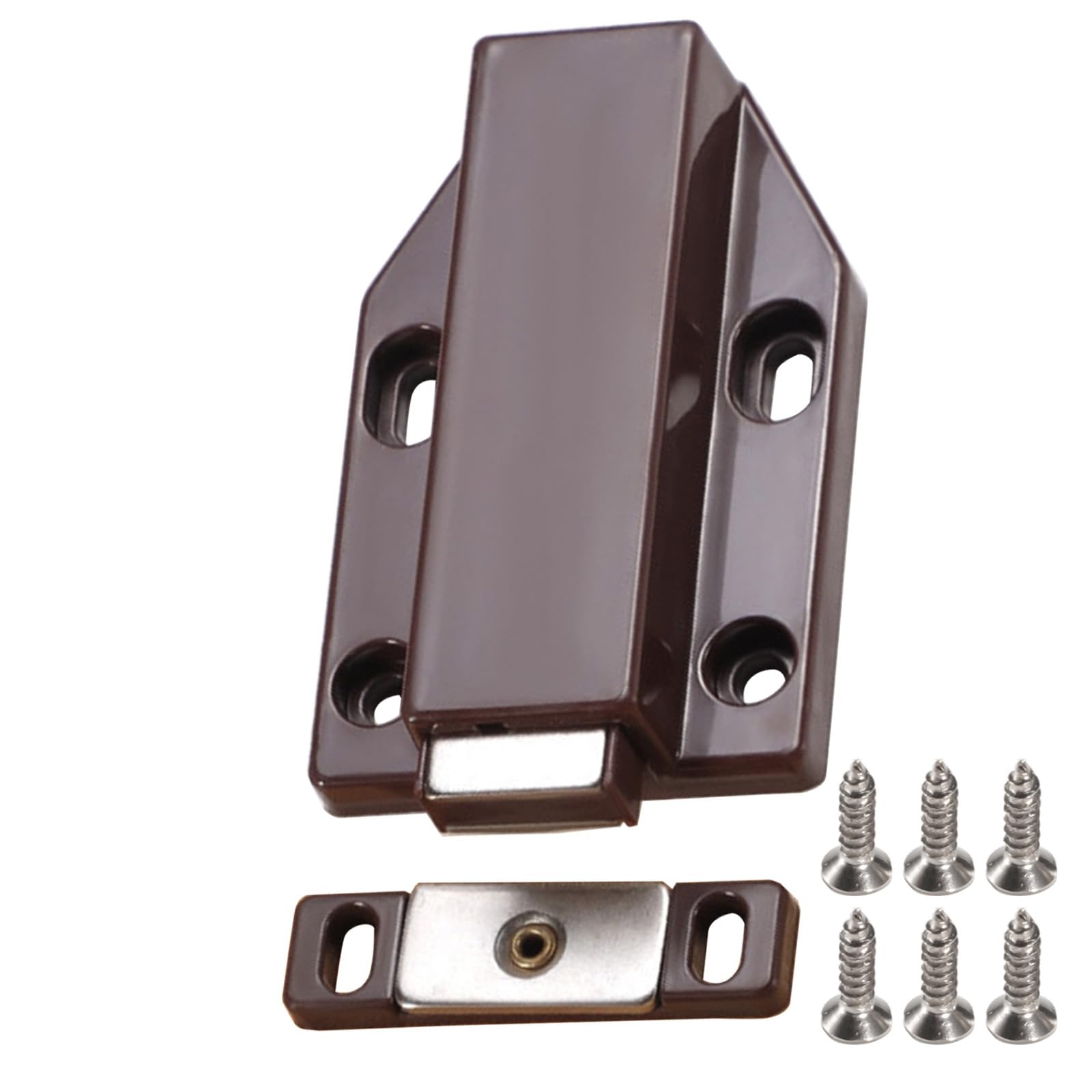 Invisible Push Open Latches Set with Mounting Hardware Rustproof Steel Components for General Furniture Application Use ABS Steel Cabinet Door Catches
