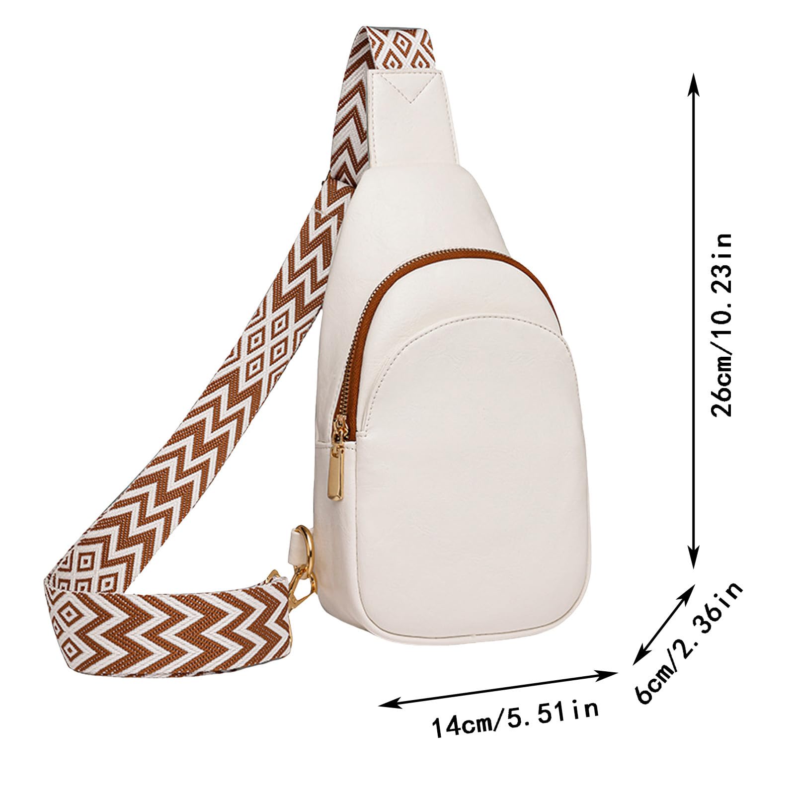 Damska Skórzana Torebka Typu Crossbody, Torba Na Ramię Z Kieszenią Zamek, Regulowanym Paskiem I Miejscem Aparat
