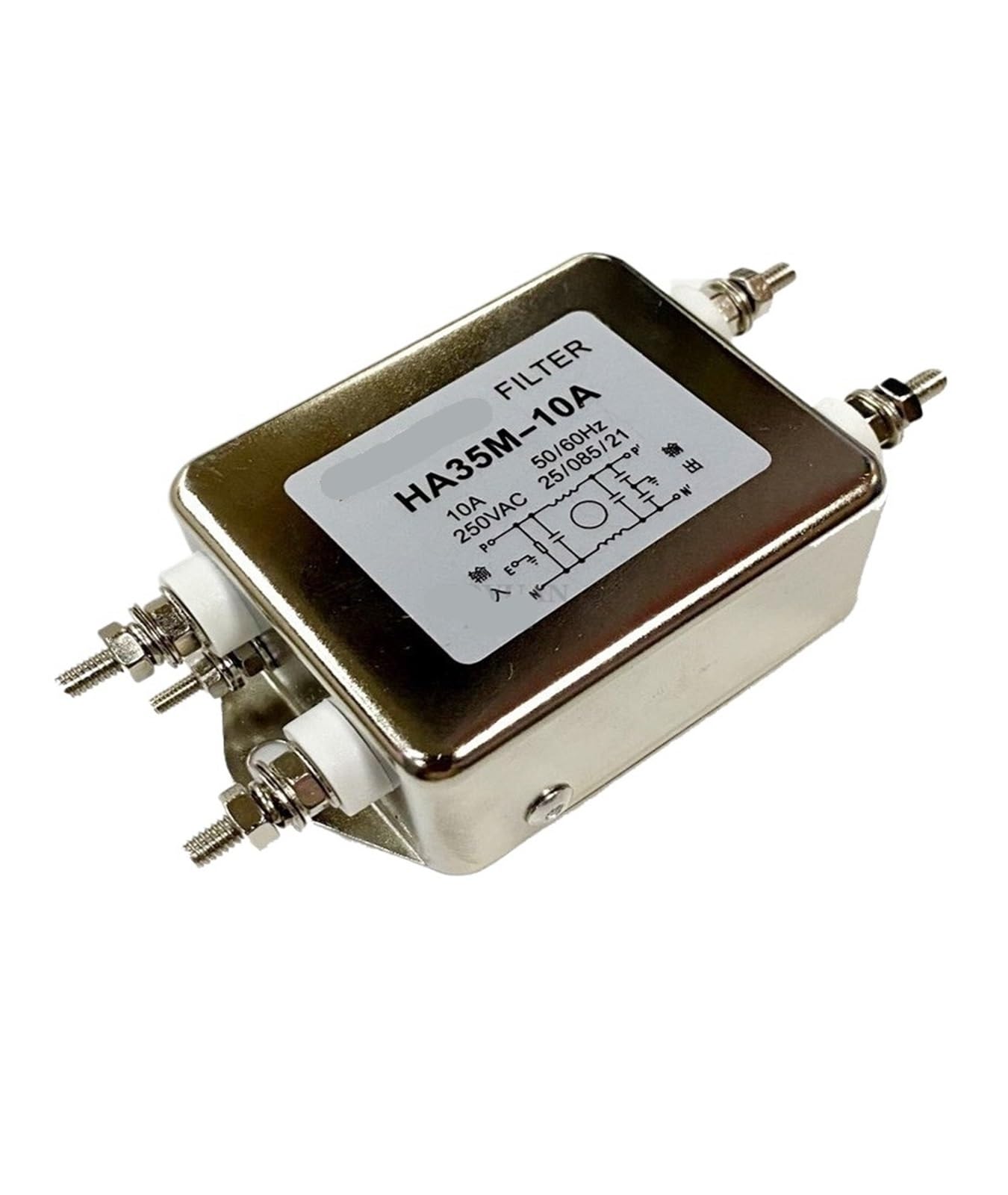 WBBAYDRFR Single-Phase Power Filter 220v AC HA32L-20A Purifier Anti-Interference Noise Reduction 6A 10A(HA35M-10A)