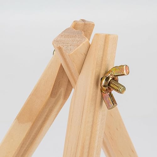 Miniatura 9 de Soporte de exhibición pequeño plegable de 10 pulgadas, caballete de artista con marco en A, caballete de trípode de madera, inclinación ajustable,