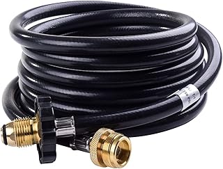 SHINESTAR 12FT POL Propane Hose Adapter, 1lb to 20lb Propane Converter Hose for Buddy Heater, Tabletop Grill, Camping Stove, and More 1lb Portable Appliances Connect to 5~100lb Tank