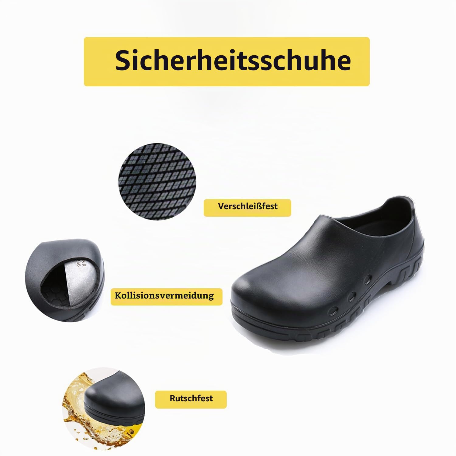 Küche Arbeitsschuhe Stahlzehe Smashproof Sicherheitsschuhe Männer Frauen Sind Geeignet Restaurants, Hotels, Küchen, Krankenhäuser, Catering-Service, Zahnärzte, Gärten und mehr.