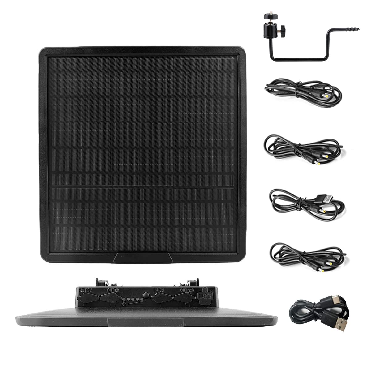 WILDGAMEPLUS Outdoor 25000mAh Large Capacity Solar Power Pack 5V 6V 9V 12V 20W Type-C Fast Charging Solar Panel Kit Complete for Wild Trail Secruity