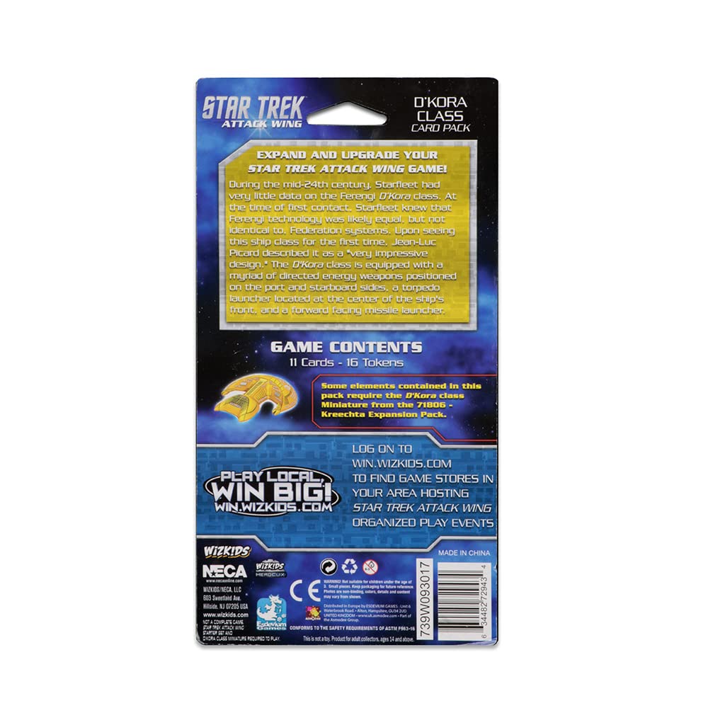 STAR TREK ATTACK WING D`KORA CLASS SHIP CARD PACK - Image 3