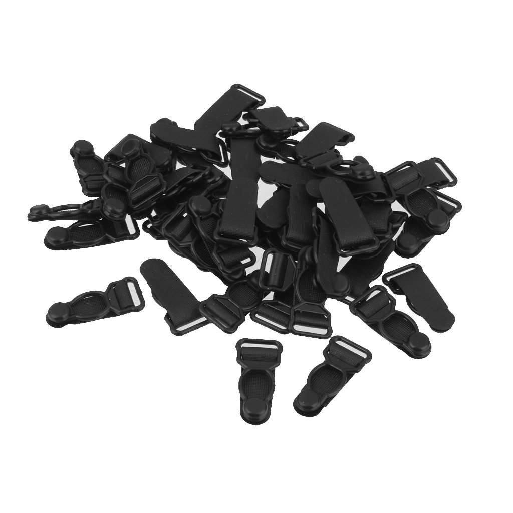 100 Clips Noirs Pour Porte-jarretelles - Accessoire Lingerie Pratique Et Réutilisable