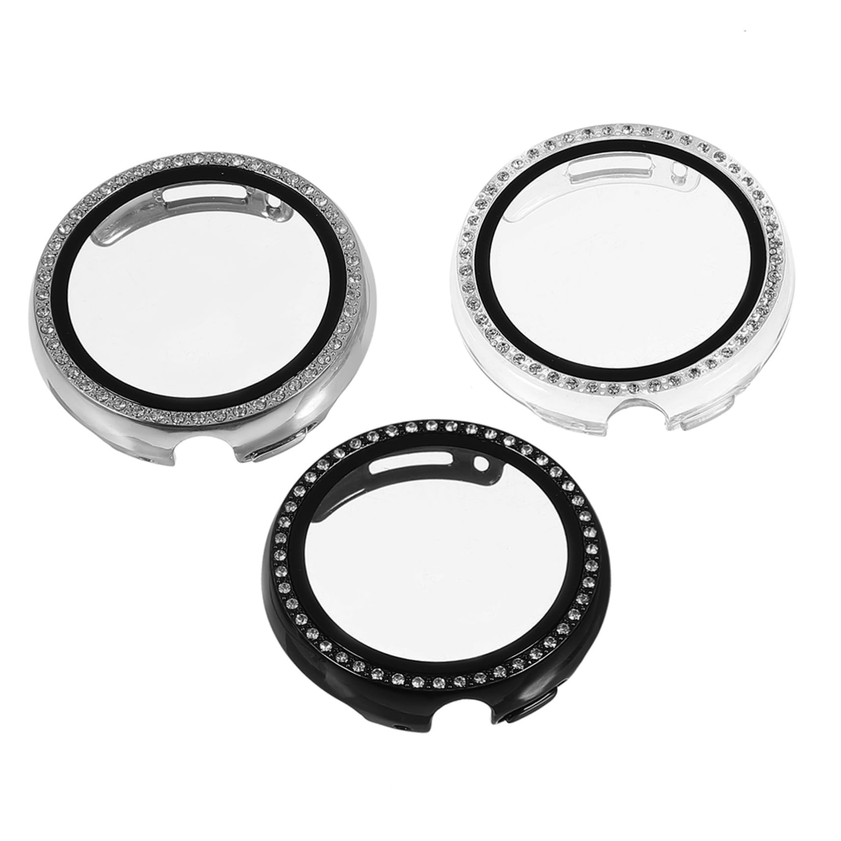 UKCOCO 12stücke Teiliges Watch Shell Mit Strasssteinen Kompatibel Mit Pixel Watch Robuste Schutzhülle Für Smartwatch Kratzfest Und Stoßsicher Installieren Transparent