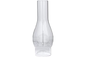B&P Lamp 3" x 10" Clear Glass Oil Lamp Globe Replacement
