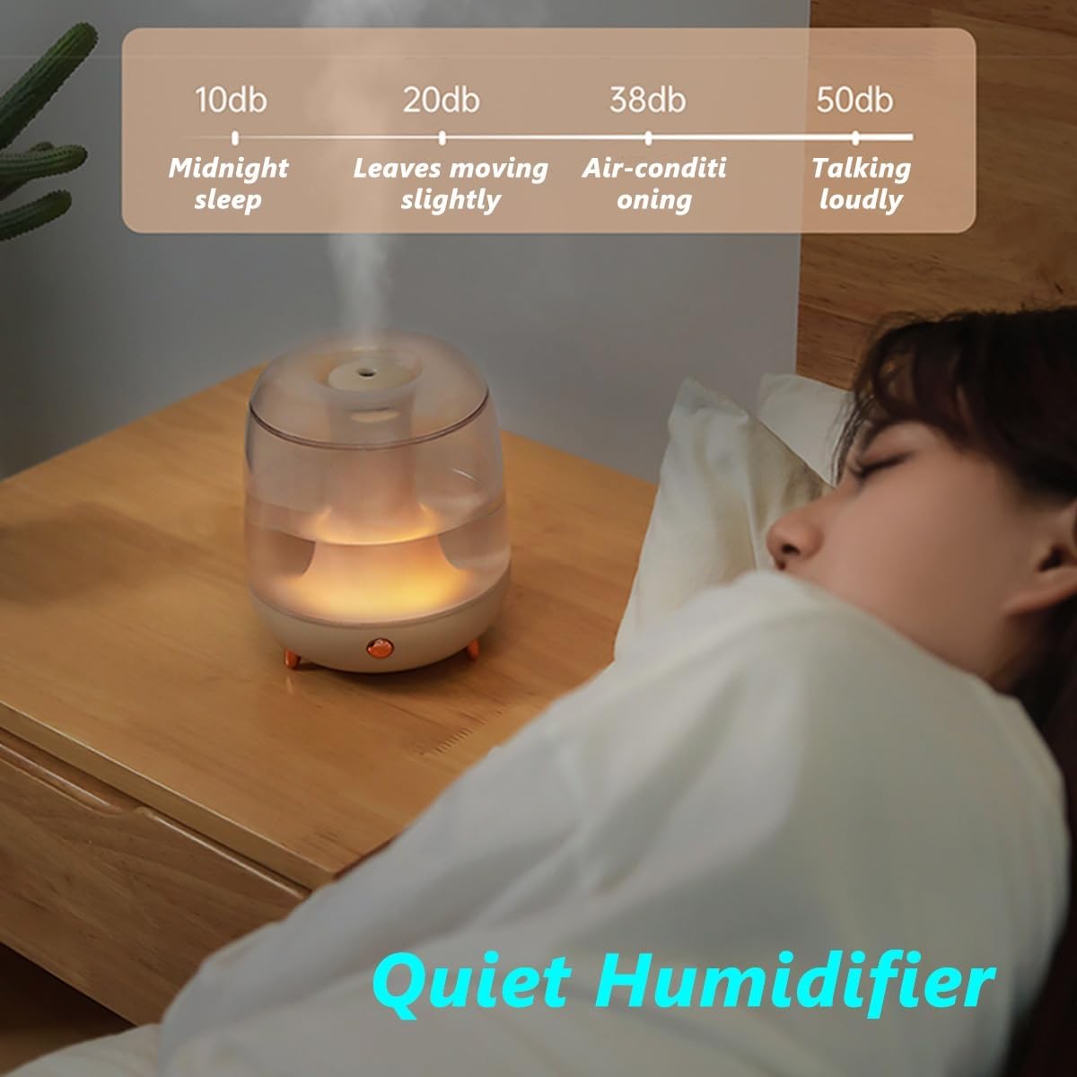 LEIYTFE Top Fill Air Humidifier 1.2L,Cool Mist Humidifiers for Baby, Two Spray Modes,Small USB Personal Humidifiers with Ultra Quiet,Evaporative Humidifier (Color : Pink)