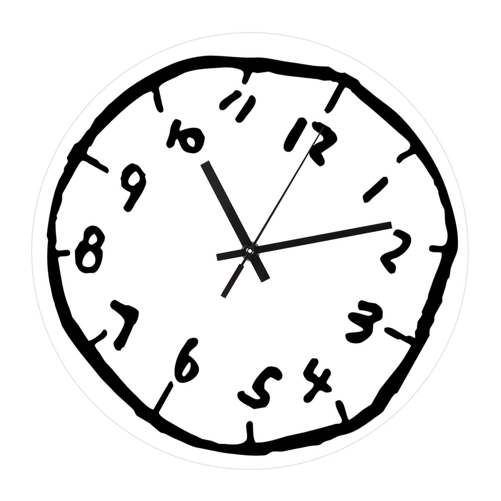 carotoe Graffitis Styles Wall Clock Quiet Movement for Students and Professional Acrylic Decorative Clock