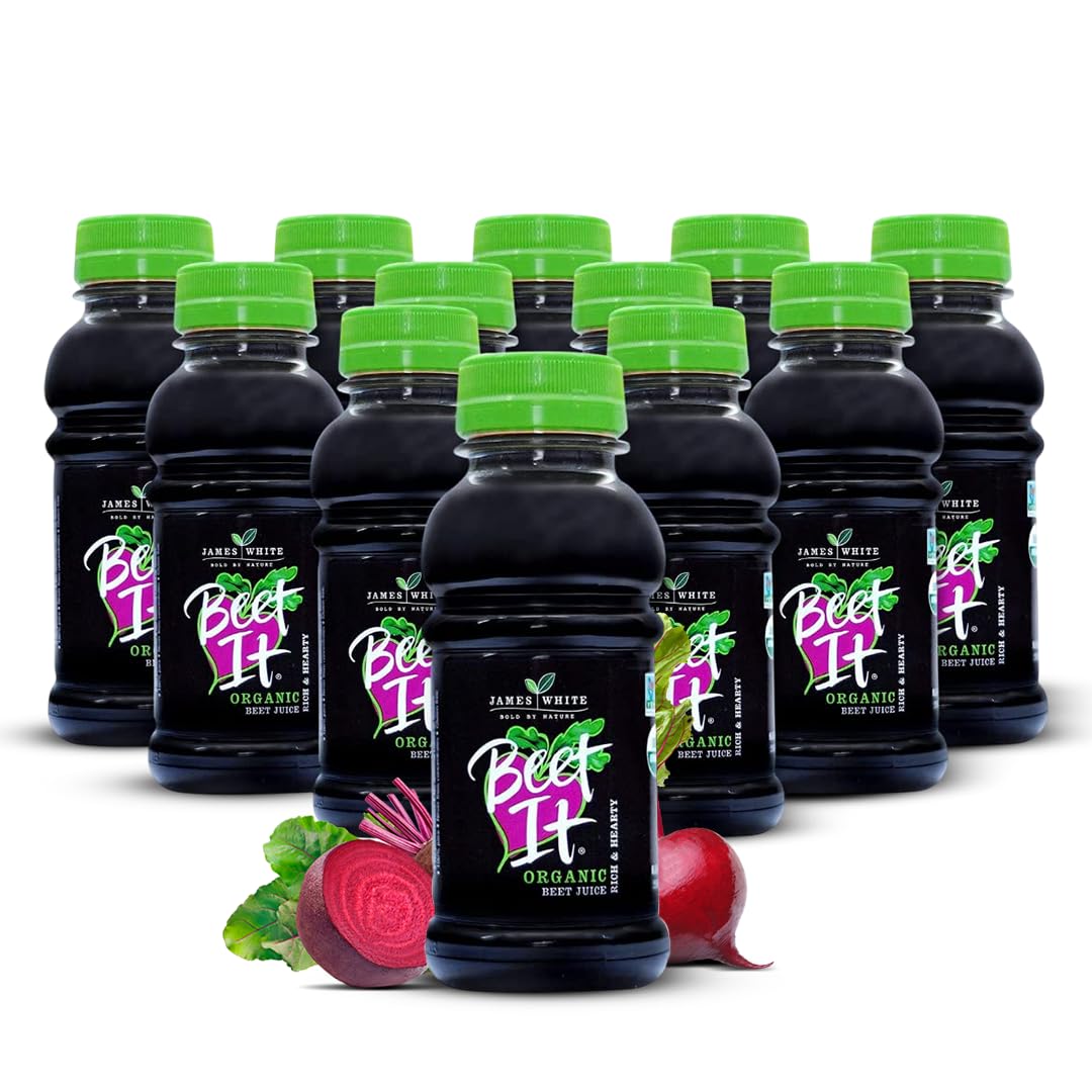 BEET IT Organic Beet Juice, 8.5 Ounce (Pack of 12) GMO-Free 100% Natural Beet Juice Organic - Gluten Free, No Added Sugar, Not from Concentrate