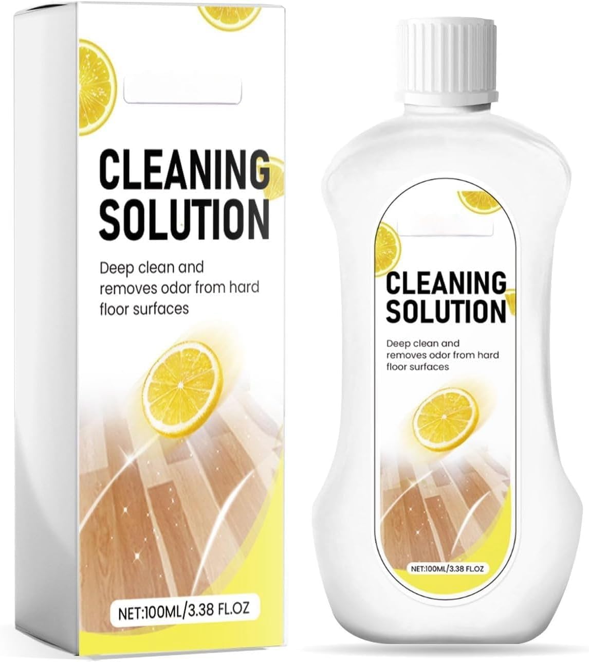 KASTWAVEMulti-Surface Floor Cleaning Solution, Floor Cleaning Fluid, Deep Cleans for Multiple Hard Floors, Suitable With All Robot Vacuums with Mopping and Cordless Wet/Dry Vacuum Mop Cleaner (Lemon)