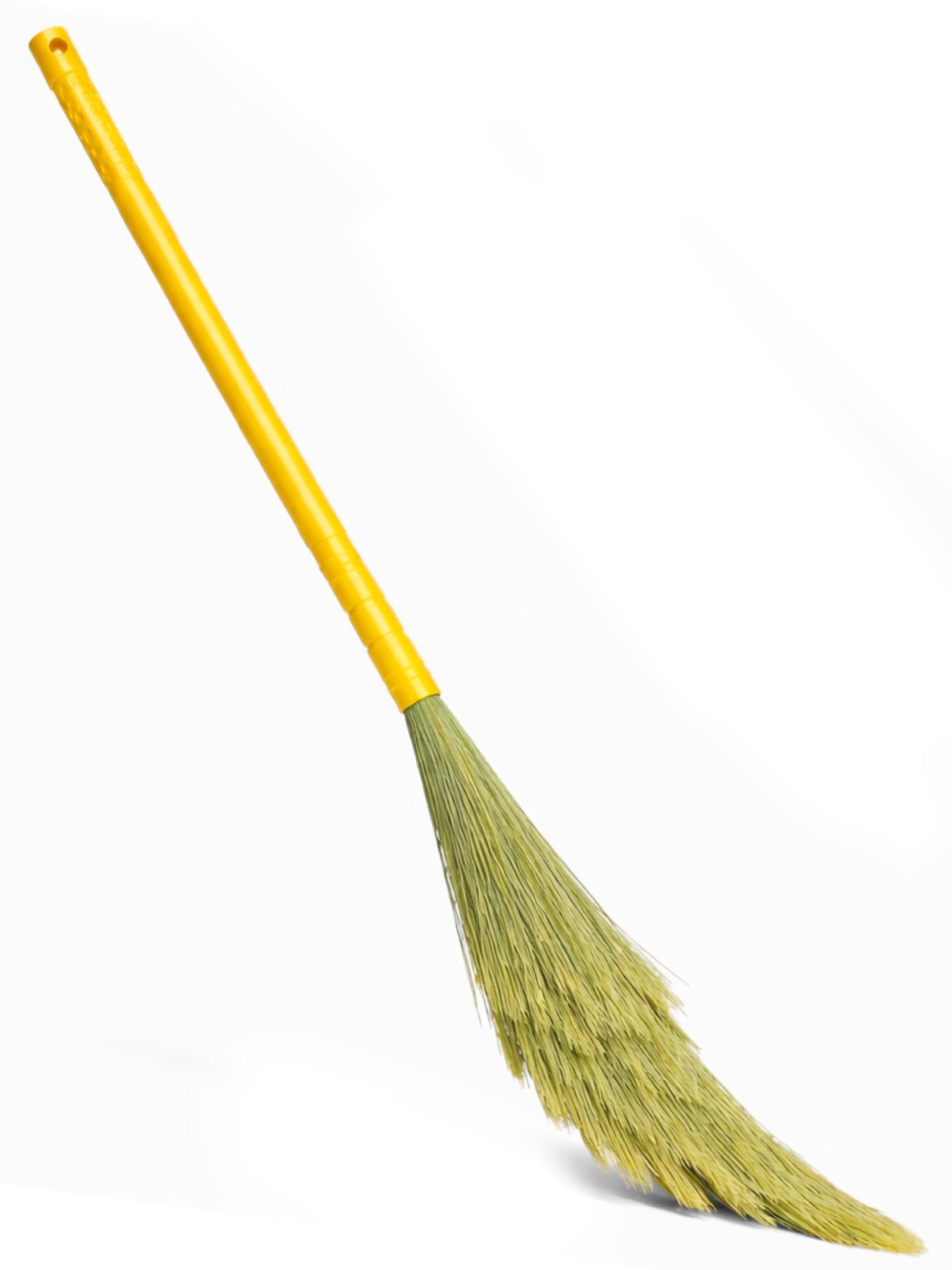 No Dust Floor Cleaning Tool, 38 Inch Extra Long Handle Plastic Fiber Brush, Waterproof Wet & Dry Multipurpose Floor Sweeper for Home, Tiles & Marble Cleaning – Yellow (1 Pc)-image-30
