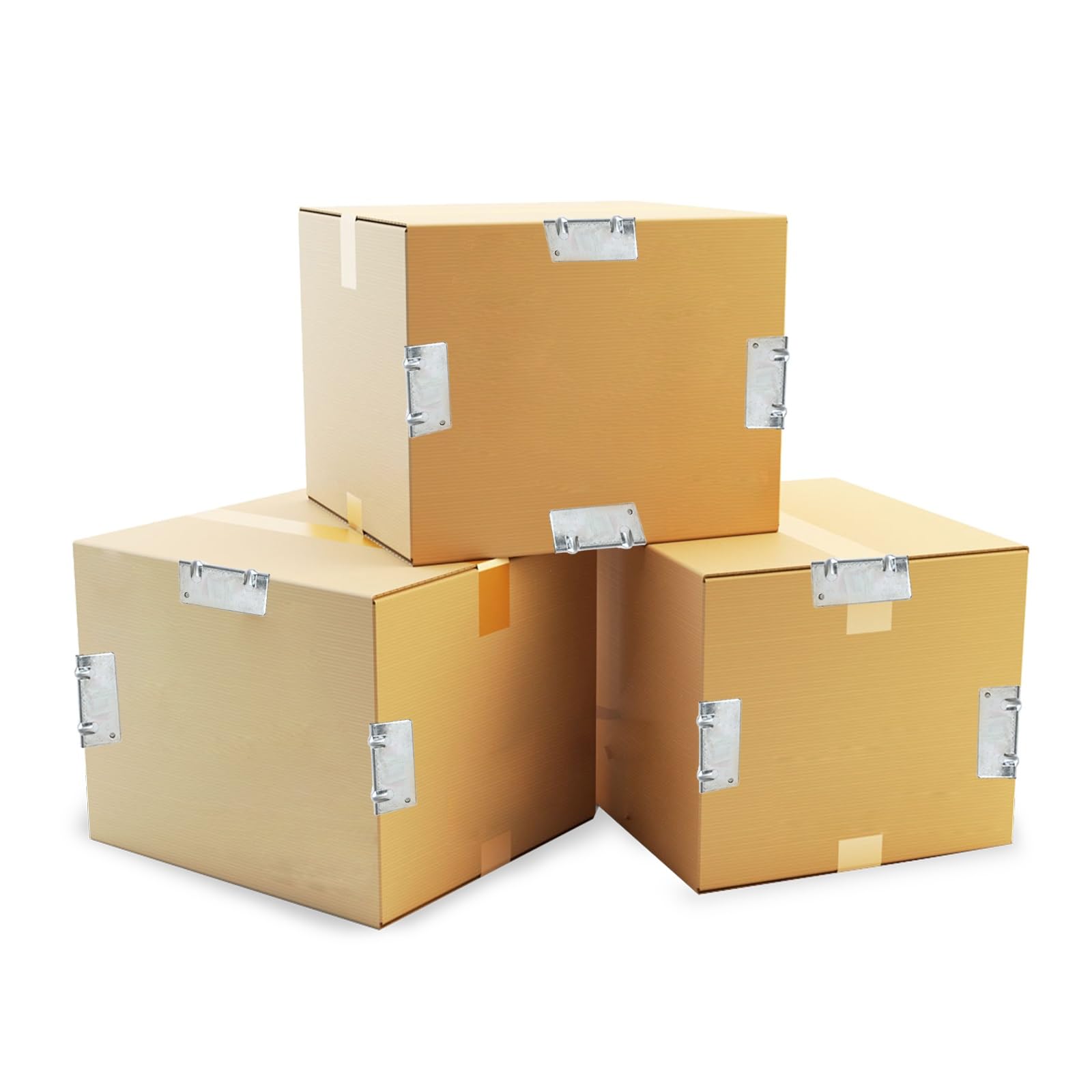 Protezione della cinghia del pianale Protezioni per bordi in lamiera zincata, protezioni per cinghie impilabili per trasporto, 10-100 pacchi di protezioni angolari per pallet per carico/telo/scatola(1