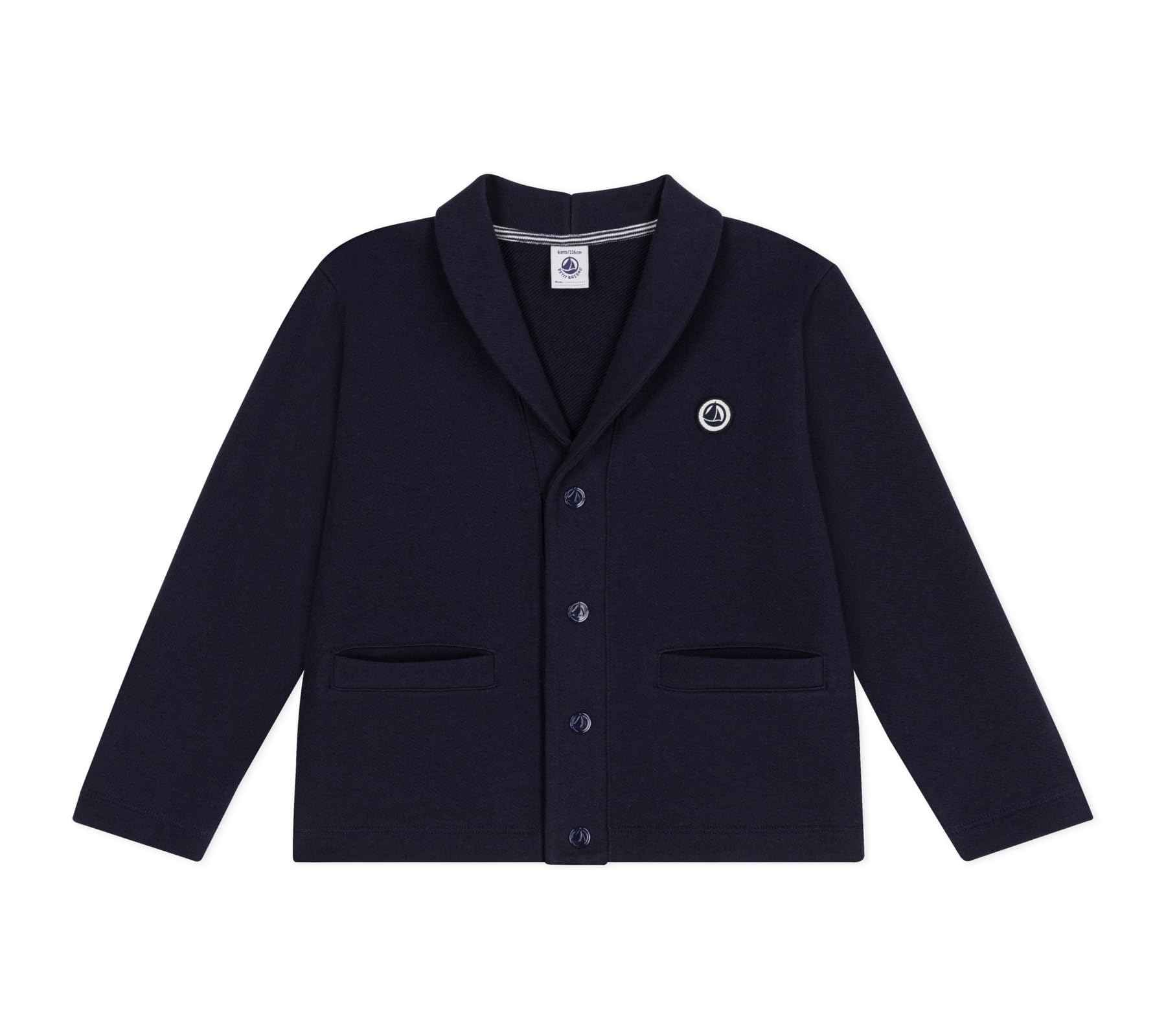 Petit Bateau Kardigan dziecięcy z gładkiej bawełny