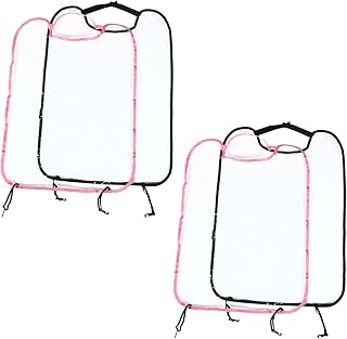 CRAFTHROU 4 peças Protetor de assento automotivo para bebês tapetes de carro infantil tapetes de carro para chutar costas tapetes de proteção traseira almofadas de assento capa de assento para crianças tapetes anti-chute pvc preto
