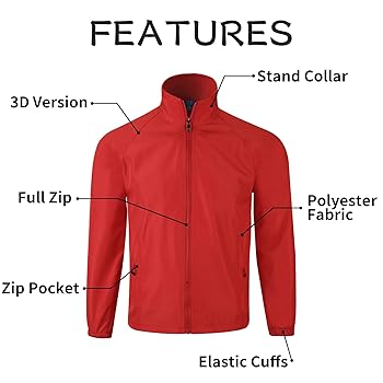 Windbreaker Jacket Custom Logo Text Lightweight Workwear
