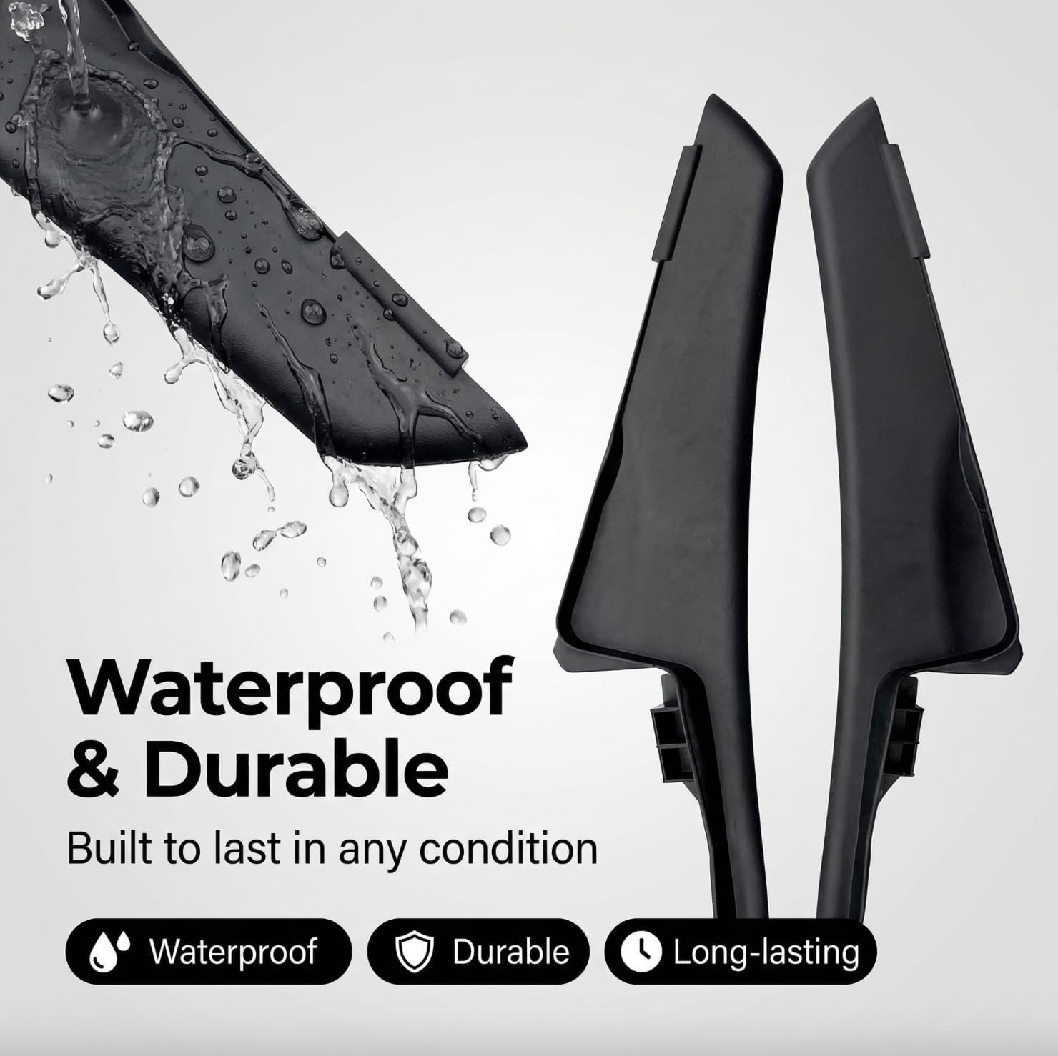 for Toyota Corolla 2007-2013 Front Windshield Wrap Corner Trim Wiper Side Cowl Extension Trim Fender Cover Front LH and RH OEM NEW Pair 2008