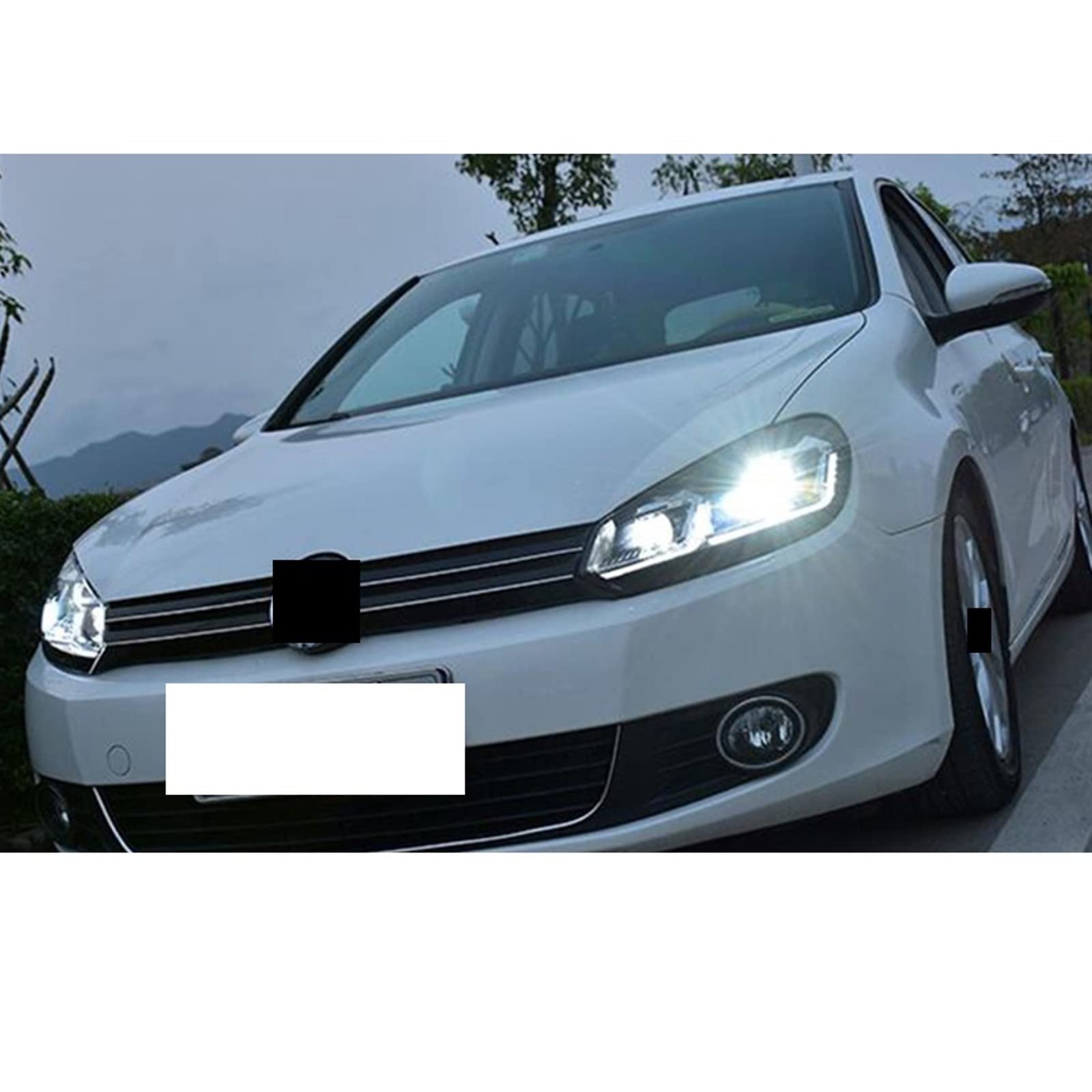 Akcesoria samochodowe stylizacja lampa czołowa kompatybilna z reflektorami VW Golf 6 2009-2012 Golf 6 reflektor DRL lampka sygnalizacyjna Hid Bi Xenon