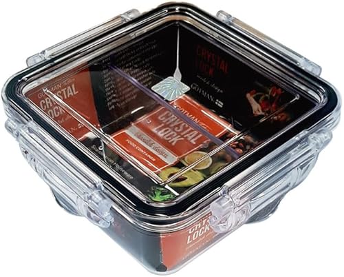 Recipiente hermético de almacenamiento de alimentos con tapa (26.4 onzas, 2 cajas extraíbles)  Tritan 100%  Sin BPA  Organizador de dulces y nueces