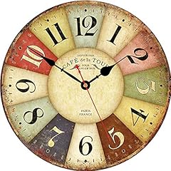 VIKMARI 8 Inch Silent Non Ticking Wall Clock Arabic Numerals Retro Clocks Wooden Decorative Round photo VIKMARI 8 Inch Silent Non Ticking Wall Clock Arabic Numerals Retro Clocks Wooden Decorative Round
