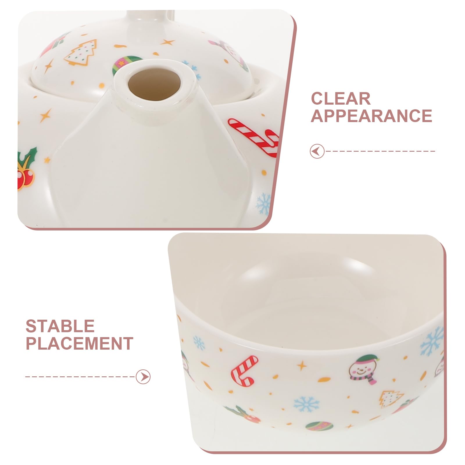 UKCOCO Zestaw ceramicznych naczyń do herbaty na Boże Narodzenie - Porcelanowy czajniczek i filiżanka ze spodkiem - Kubki do kawy - Świąteczne naczynia do herbaty, kawy i wody