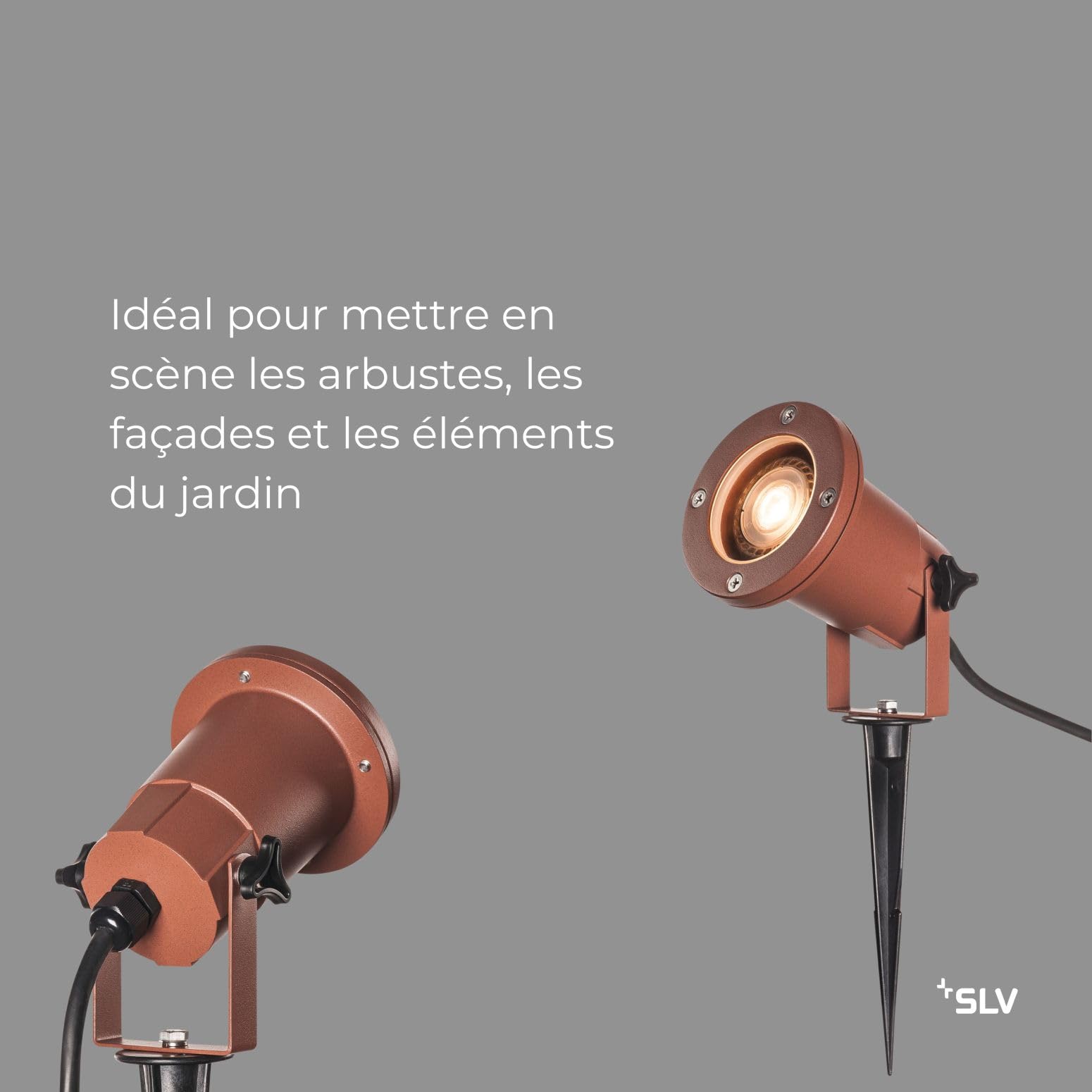 SLV Nautilus XL Projecteur LED Extérieur Avec Piquet - Éclairage Jardin IP65 Aluminium GU10