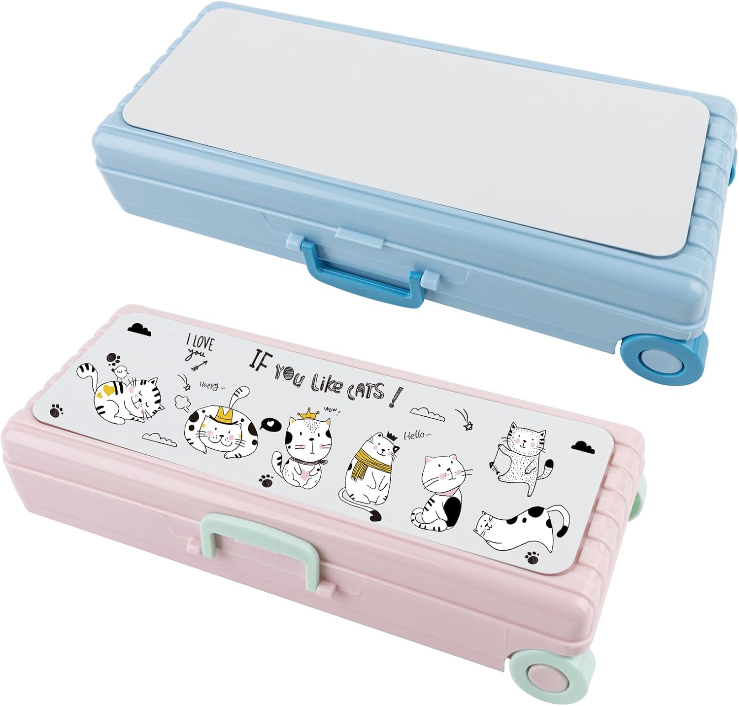 2 Pack Sublimation Suitcase Personalized Luggage Blank Tin Makeup Box Case Heat Press Transfer Printing