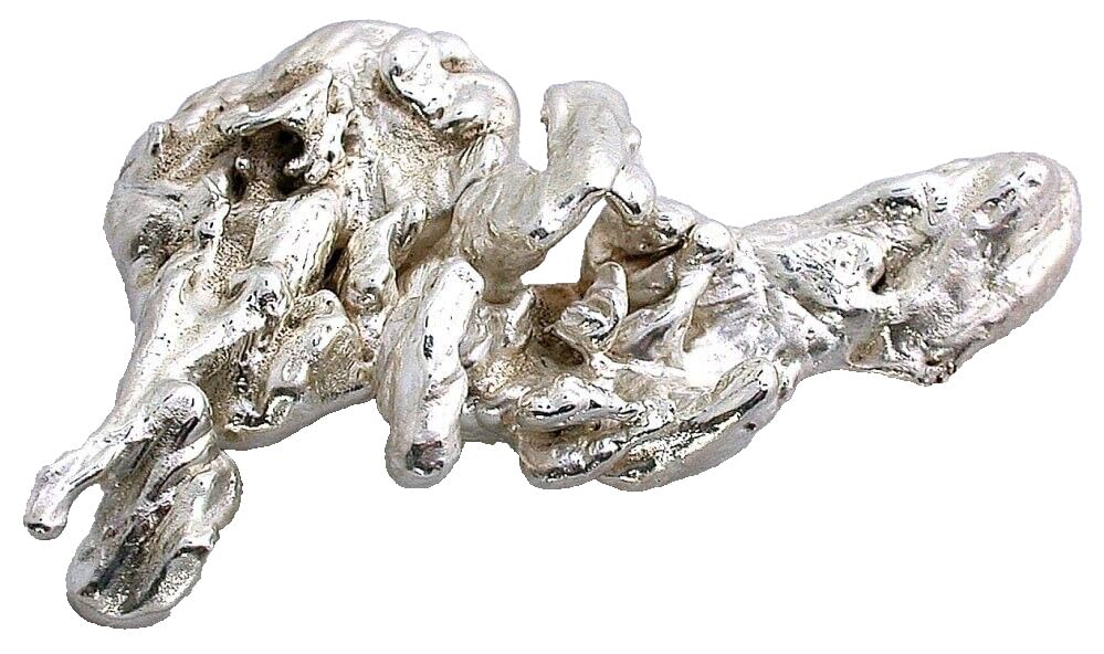 85.8 Gram 3.02 Oz 2 9/10 x 1 2/3 x 3/5 Inch Casted Silver Nugget EBS1373H/92424
