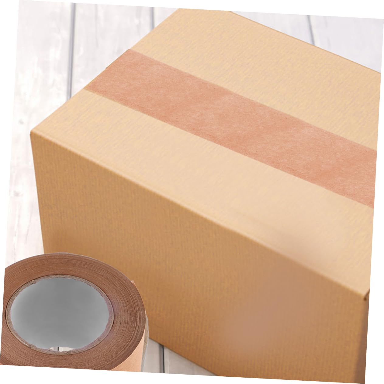 TEHAUX 9rotoli Adesivo Gummed Kraft Paper Biadesivo Resistente Per Spedizioni e Imballaggi Per Scatole e Facile Usare e