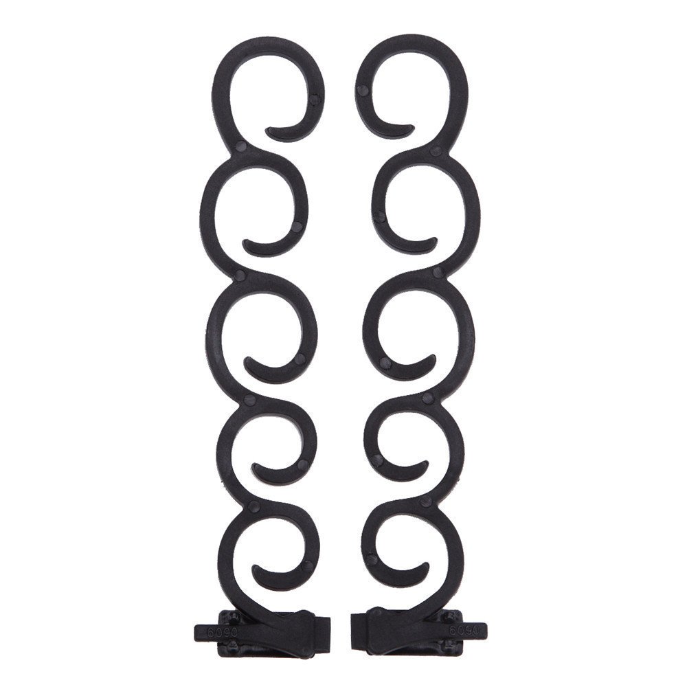 2Pcs/set Women Hair Braiding Tool Hair Twist Styling Clip Braider Roller Bun Maker DIY Hair Band Accessories Black