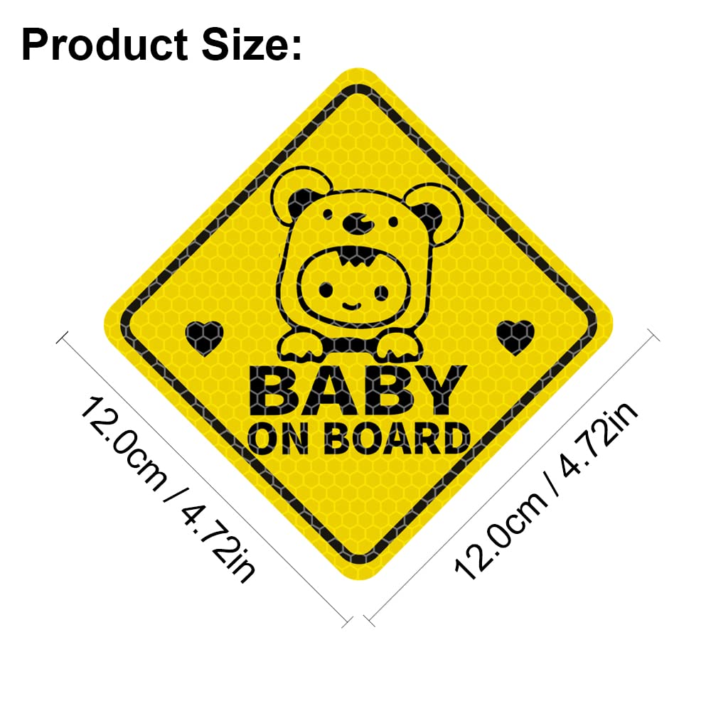 Leniutor 2 adesivi per auto con motivo Koala Baby On Board per auto, adesivi riflettenti ad alta intensità per bambini, per moto, finestrino, camion, avvertimento auto, colore: blu