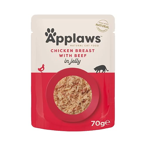 Applaws - Comida humeda para Gatos Gato Jelly Pouch Pollo y Ternera 70 gr