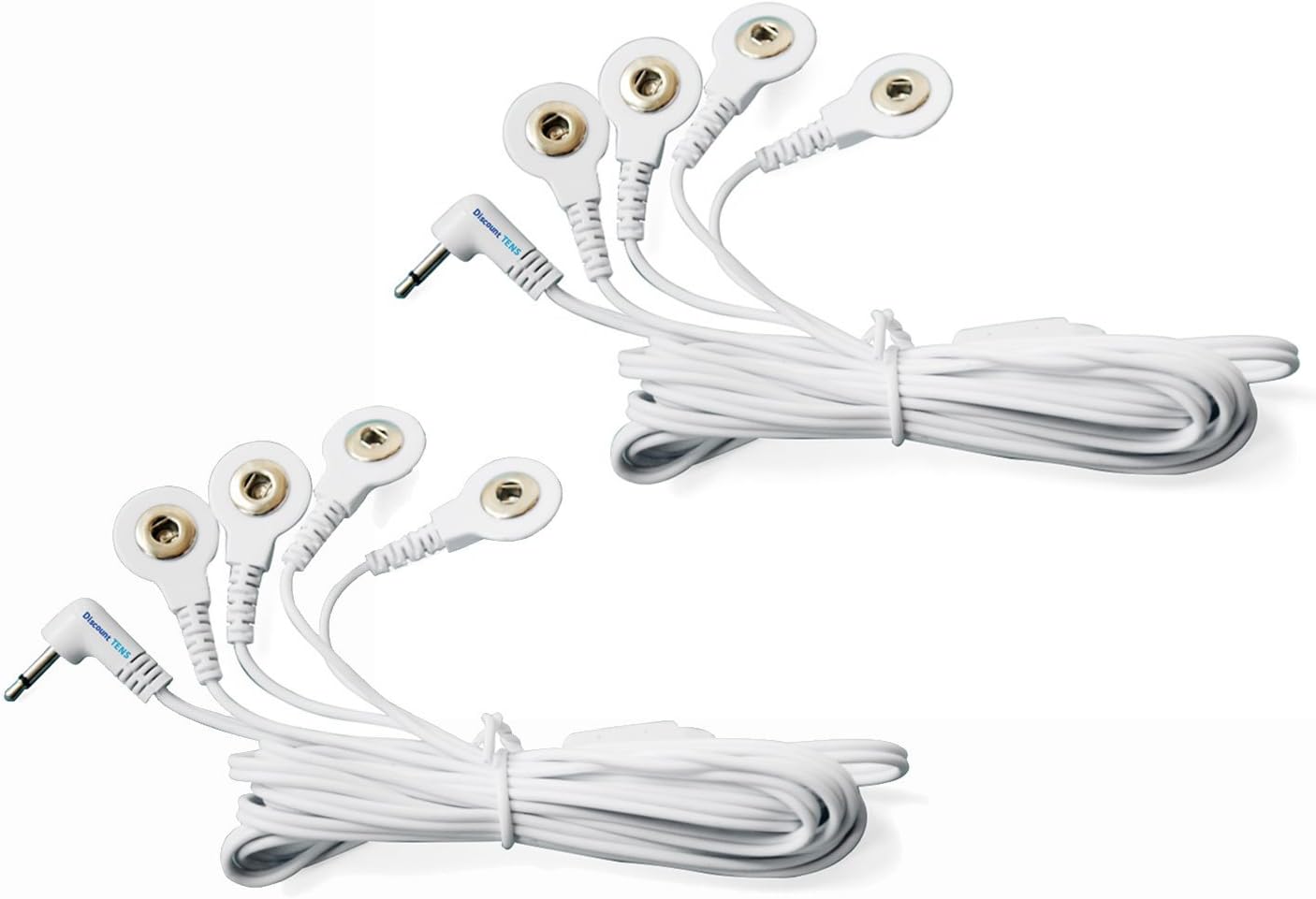Discount TENS Brand - Tens Lead Wires, Port Doubler with a 2.5mm Plug and Four 3.5mm Snap Connectors (2 Pack)