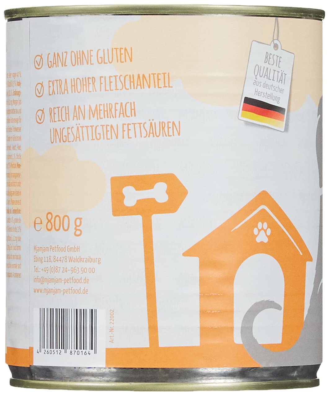 MjAMjAM - Premium Nassfutter für Hunde, 6er Pack (6 x 800 g) & Premium Nassfutter für Hunde - Mixpaket II - Mit Huhn & Ente, Rind, Pute, Kalb, Truthahn, Lamm, 6er Pack (6 x 800 g)