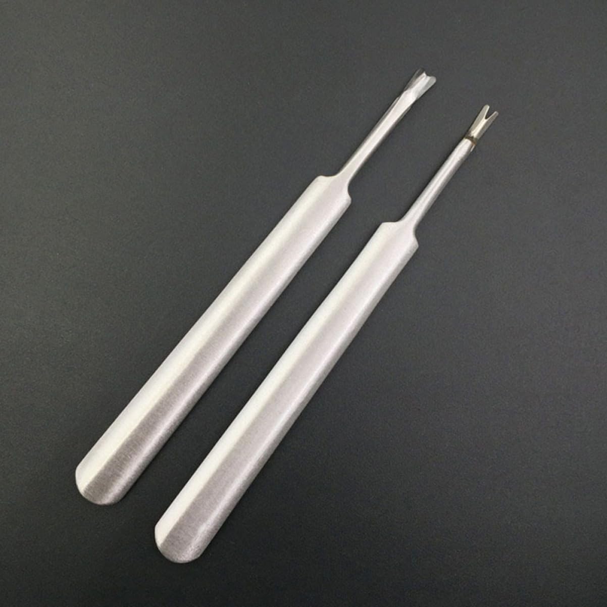 TOVINANNA 1Set Stainless Steel Nail Art Tool Nail Push Dead Skin Fork Ear Picks and More for Professional and Personal Use Durable Manicure Tools for Nails and Ears Silver