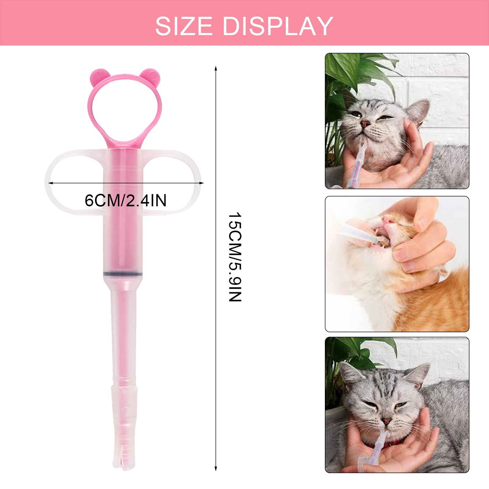Sparapillole Per Gatti E Cani - 3 Pezzi Riutilizzabili, Con Punta In Silicone Morbida, Per Somministrazione Sicura E Facile Di Medicine